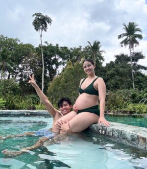 Meganne Young Instagram - First and last babymoon of this pregnancy is in the books. Had a wonderful time relaxing in the many pools of @thefarmatsanbenito 🫶❤️ let’s go third tri 💪🏽