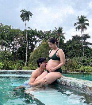 Meganne Young Instagram - First and last babymoon of this pregnancy is in the books. Had a wonderful time relaxing in the many pools of @thefarmatsanbenito 🫶❤️ let’s go third tri 💪🏽