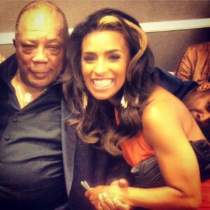 Melody Thornton Instagram - Tears as I write my appreciation for really the best to ever do it! Truly a brilliant and untouchable musical genius. Making music with a new producer I always want to know if they studied Quincy. Those horns and those strings… wooooo 😮‍💨that was a bad muthafucka! 🙌🏾 God Bless you. Have a nice rest and THANK YOU 🙏🏾 #quincyjones