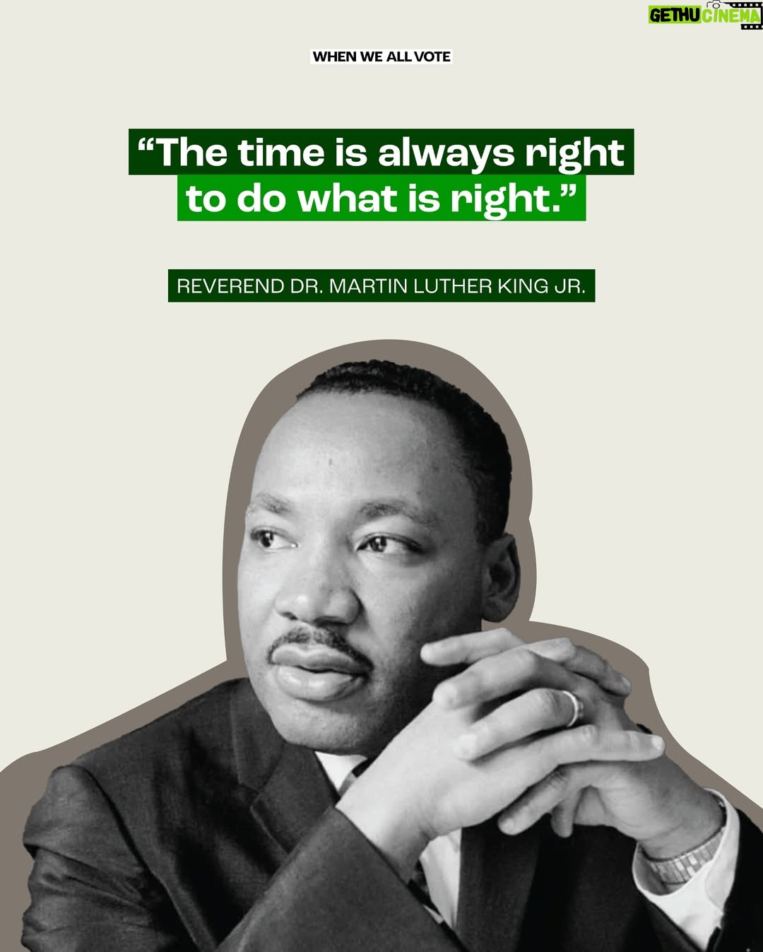 Michelle Obama - 382.2K Likes - Reverend Dr. Martin Luther King Jr.’s legacy of service always inspires me.
This #MLKDay, I hope you’ll join me and @WhenWeAllVote in honoring Dr. King’s life and legacy by getting involved in your community. Whether you’re mentoring students at your local school or volunteering for a cause that matters to you, it all helps make a difference. Tell me how you’re giving back today in the comments.