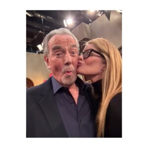 Michelle Stafford Instagram - Today we celebrated this extraordinary man. 45 years on YR. He IS a legend. Even folks who don’t watch the Young and the Restless know who he is. The great Victor Newman. This was a beautiful day. I love you Eric ❤️ @ericbraedengudegast #YR