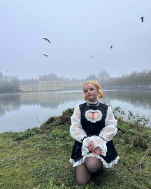 Milly Shapiro Instagram - 🏰Chateau Fontainebleau 🏰 

Dress by @vina.of.the.valley
