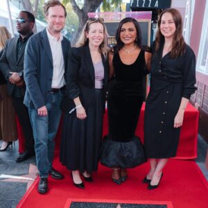 Mindy Kaling Instagram - Yesterday was one of the most special days of my life! I was surrounded by my dearest friends and family for the surreal and humbling experience of receiving a star on the Hollywood Walk of Fame. @bjnovak gave such a beautiful speech. I was told after receiving my star that I was the first South Asian woman to have a star on the Walk of Fame. I’m humbled by that. I am so proud to be South Asian and I want to make my community proud of everything I do but more importantly I want to help usher in the next generation of South Asian stars - who are already making a huge impact across the world.

I can’t believe how lucky I am! Thank you to my @warnerbrosentertainment family and the @hollywoodchamberofcommerce. This was really incredible