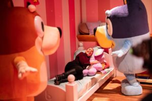 Myf Warhurst Instagram - More from Muffin and Myf (the voice of Aunt Trixie!) on their very special visit to the interactive #Bluey experience, now open at CAMP New York! 🧡💙🤍 @campstores