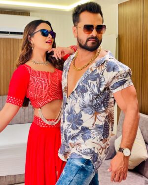 Neelam Giri Instagram - Coming soon with 🔥Songs @khesari_yadav Sir 
@gmjbhojpuri