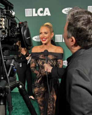 Nicky Whelan Instagram - Last night, we celebrated the 40th anniversary of Last Chance for Animals, led by the fearless Chris DeRose, who has dedicated his life to protecting animals. He and his team, after 30 years of relentless effort, achieved a monumental victory by shutting down the dog meat trade in South Korea. This was a momentous occasion, recognizing their unwavering commitment to a cause that seemed insurmountable for decades.

Animals do not have a voice, and it is our responsibility as humans to lead them into a safer future. At this stage of our evolution, there are no excuses. If you ever find yourself feeling lost or without purpose, consider turning to your local animal shelter. A small donation, volunteering your time, or simply learning about organizations like Last Chance for Animals can have a profound impact. These remarkable communities are saving animals lives around the world.  #stlylist @biancaarose_  #dress @madoh.official  #jewelry @sinai.au  #shoes @shoe_connection  #hairstylist @nazaninhairandmakeup