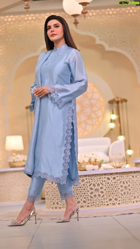 Nida Yasir - 12.2K Likes - Cornflower blue silk shirt and pants with soft cotton net duppatta and cutwork embroidery on shirt and pants perfect for elegant look
@ynida.clothing
@officialmagnifique_