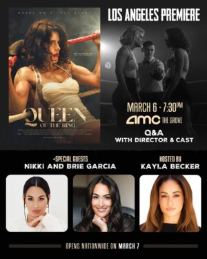 Nikki Garcia Instagram - We were so moved when we saw the trailer for @queenofthering ! Having been on our own wrestling journey, we always love seeing the women that came before us who made it all happen. So we were THRILLED to be invited to the LA premiere. Check out these brand new posters for the film and, if you felt like we did, it’s in theaters on March 7th. More to come soon! xo