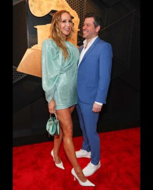 Nikki Glaser Instagram - I lost to Chappelle, but I won because I saw Chappell.  #Grammys @recordingacademy 

Styled By: @daniandemmastyle 
Makeup: @jennakristina  Hair: @xtinameneses 
Dress: @stellamccartney 
Shoes: @stellamccartney 
Bag: @jimmychoo 
Jewelry: @jaredjewelers