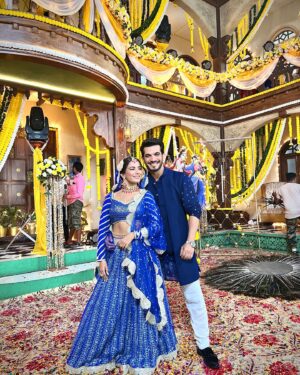 Nikki Sharma Instagram - The blue theme .:: #pyaarkapehlaadhyayashivshakti #arnik #arjunbijlani