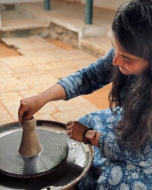 Nivetha Thomas Instagram - A girl in the blue kurti.