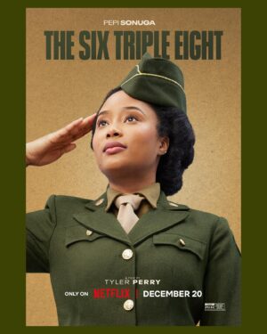 Pepi Sonuga Instagram - Only 2 days away! ✨ The Six Triple Eight hits select theaters this Friday, December 6th, and streams on Netflix December 20th. Honored to share this story of courage and sisterhood. 🎖️💌 #TheSixTripleEight #Netflix