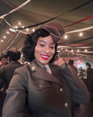 Pepi Sonuga Instagram - Bringing The Six Triple Eight to life has been the most meaningful chapter of my journey so far. This is more than a film, it’s a love letter to the women who shaped history with their courage and sacrifice, and a tribute to their enduring legacy.

Every moment on set reminded me of the responsibility we carried to honor their story. I hope you see our dedication in every frame and feel the love and reverence poured into this film.

Now streaming on Netflix 🫡❤️‍🔥
