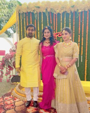 Prachi Bansal Instagram - Suji ki haldi🩷💗

:
:
:
:
:
:
Outfit: @gangorebridalstudio 

#instagood #instagram #haldi #traditional  #photooftheday #prachibansal