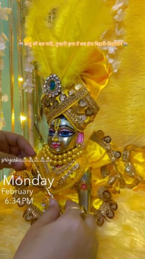 Priyanka Pandit Instagram - Basant panchami celebration 🪷 #radheradhe #laddugopal  #krishna  #radhe