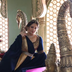 Rakshanda Khan Instagram - Maharani Helena
#prachandAshok #royal #blueblood #queen
@balajitelefilmslimited 
MU @makeupbyfarhan 
Costumes and Styling @anusoru 
📷 @deepak.sharma2585