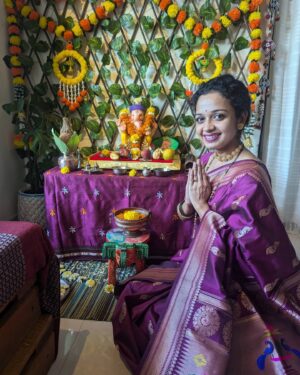 Rashmi Anpat Instagram - पुढच्या वर्षी लवकर या...🙏❤️
#गणपतीबाप्पामोरया 
#vibes #positivity #blessed #grateful #festival #marathimulgi #rashmianpat
