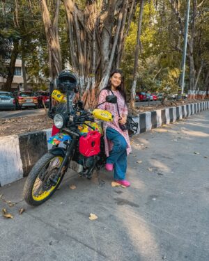 Ridergirl Vishakha Instagram - Happy Birthday Rudra ❤️
She turns 3 today🫶 

Today marks three incredible years of our journey together. From the moment we met, you've been more than just a motorcycle; you've been my steadfast companion, my confidante, and my gateway to endless adventures. Together, we've explored terrains far and wide, conquering every challenge that came our way with unwavering strength and determination. 
Rudra has been my companion, taking me across every terrain with 💯 partnership. 

With you, Rudra, I never feel the need for human company during my travels. Your presence makes me feel safest, happiest, and truly independent. Each ride with you is a testament to the bond we share and the memories we've created.

Here's to many more thrilling adventures, countless miles, and unforgettable experiences together. I love you, Rudra. Cheers to us and to many more journeys ahead!