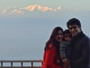 Ridhima Ghosh Instagram - Darjeeling, Kanchanjungha, and us—our journey of love etched in time. 
From shooting for our first film Rang Milanti in 2010 to a heartfelt proposal in 2017, and now, seven years later, holding Dheer in our arms at the very same spot. A love story that keeps growing, frame by frame. ❤️✨ 

Photo: @debopriyo_toton 

#ValentinesDay #FullCircle #OurKindOfLove