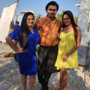 Ritu Rai Instagram - Shoot mode with @rituraiofficial @ayu_1609doll @actorravindrayadav_rudra #actor #actress#model #modellife #modeling #instagram #instadaily #instalike #insta #instagood #instafashion #instamood #instagram