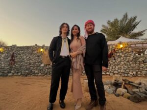 Rusanda Panfili Instagram - I took part in something incredible that is about to come out March 19th. If you have the chance, go see this movie…it’s absolutely amazing. @pauldugale has done an incredible work capturing the essence of @hanszimerlive , the whole band has performed beautiful and the entire experience was unforgettable. 
Hans Zimmer & Friends - Diamond in The Desert - the Concert Experience - in selected Cinemas around the world. 

Today we perform our second to last show of this tour leg!