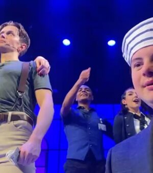 Sally Phillips Instagram - Mother-son bonding on the maiden voyage of #Titanique the musical in which Celine Dion remembers not going down with the ship. Big gay energy, wonderful cast (and audience) and a happy ending at last for Jack and Rose.🌹 🚢🚪🍆🎤🎤🎤🎤🎤🎵✨⭐️🌟🤩