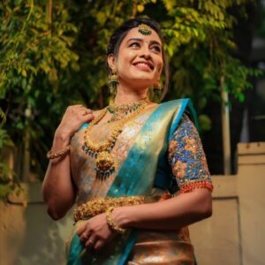 Sangeetha sai Instagram - 💥💥💥💥💥

Mua @sowmisclassymakeovers 
Saree & blouse @j2fashions 
Clicks @akash_av_0117 @aaa_photography___
Jewels @gold_copy1486