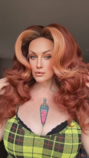 Sara Andrews Instagram - Snatch her (and more daily) on my shop - Wig Takeout! You know where to find it! 👆🏻😘

#wig #dragqueen #redhair