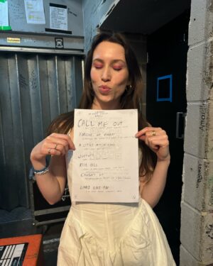 Sarah Close Instagram - a year i keep pinching myself that i was so lucky to have 

~ released 2 EPs of my fav music i’ve ever made 
~ co writing kisses, my first PLATINUM record, watching it climb the charts across the world, a top 5 record in the uk, no 1 uk dance, no 1 dance in australia for 20 weeks, hearing it all over the radio… and it ending up on a bloody NOW album 😭 
~ cut all my hair off 
~ first time visiting canada 
~ spent months living and travelling the US 
~ a gazillion flights and jet lag naps 
~ first time i drove on the wrong side of the road 
~ first time working in abbey road studios 
~ threw myself off a couple mountains 

and in between it all so many other wonderful moments