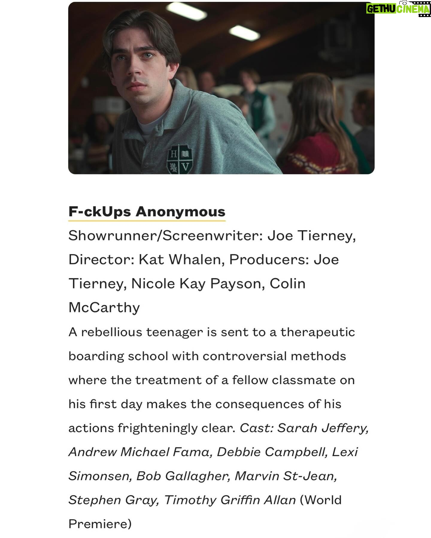 Sarah Jeffery - 2.5K Likes - We are thrilled to announce that F*ckUps Anonymous will be having its world premiere as part of the Independent TV Pilot Competition at @sxsw in Austin, TX. Details to come soon. Link in bio. 🍿
Created & Written by: Joe Tierney
Directed by: @kbwhales
Producer/UPM: @nycnicole1
Produced by: @colinmccarthy_83
DP: @andrewtrost
Editor: @mcbbbmarie
Composer: @nocrewparking
Production Designer: @saskatrivundza
Art Director: @lucasdegirolamo
Costume Designers: @midgied @bluejeanbabyvtg
Hair Dept: @valerievelezstylist @nyc_hair
Make Up Dept: @kimberlyamackermakeup @meraly_lpz Adriana Andaluz
Casting by: @whitty.studios
Sound Mixer: @joriglieri
Sound Designer: @davidforshee
Boom Operator: @harry_flax_
Stunt Coordinator: @dejayroestenberg
Stunts: @agedcinematographers @sethandrewb
1st AD: @edward_luck
2nd AD: @mitchdeltuvia
Production Coordinator: Anna Pappas
Script Supervisor: @lanascottstringer
1st AC: @botecellibodytype
2nd AC: @annievmara
Loader: @_mikeoconnor_
Key Grip: @vicente_roxas
Gaffer: @bengoelz.dp
Best Boy Electric: @b.i.n.g.no
PAs: @kyliecwelch @mmtrap2412 Eli Henslee
Colorist: @breezus_christ
Joe’s Mom: @nattiesvg
Escort Heavies: @brettroberts13 @mitchdeltuvia Rob Garcia