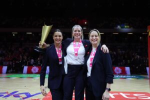 Sharni Layton Instagram - Nations Cup Champs 2025 🏆 A whirlwind few weeks with some of the best @englandnetball. Love coaching alongside @jessthirlby / @aestembridge (who also coached against me playing in Aus 21s 😂). To the whole staff group for putting up with this crazy ozzie and giving me abs from laughing ❤️ Love the journey these incredible players are on and so proud of what they achieved together and built over the last few weeks 💪🌹 Feeling very lucky & grateful. International season ✔️ Now a day for some @meghead29 time & back to Aus >>> @melbournevixens @southernsaintsvnl 🦊😇✌️