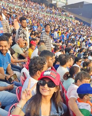 Sheetal Patra Instagram - My first live match in the stadium & I’m totally obsessed!😍
This indeed was an unforgettable experience…jumping, cheering, screammmmming — this is how cricket fever hits🔥
And India Won 🙌 🇮🇳 Absolutely loved witnessing the thrill!🤩🤩
