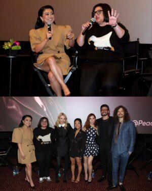 Sherry Cola Instagram - @tommymartinez and @stephaniehsuofficial on a TV show together?! my heart is SO happy. what a joy to celebrate my dear friends and superstars at the #Laid premiere, and to moderate the Q&A 💛 yay! watch it all on @peacock 12/19!