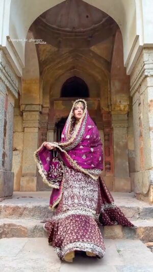 Shiny Dixit Instagram - Sakina Zamani Gharara! 👑
Makeup by: @rushna_mua
Inframe: @shinydixit05
#rampur_ke_ghararey #handembroidery #dabka #zardosi #gharara #weddingdress #traditionalwear