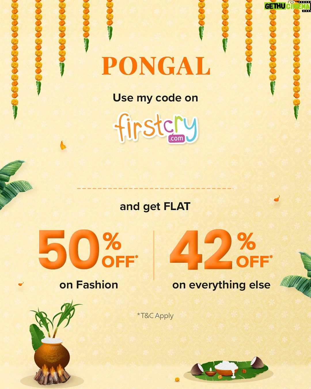 Shwetha Bandekar - 4.9K Likes - #incollaboration with @firstcryindia
Happy Pongal wishes to all our insta family…
Pongal is our cultural festival… Our family members come together and decorate our home with colour full rangoli , we will prepare a sweet Pongal along with special dishes and offer to god..
Discount going on first cry 50% off on fashion and 42% off on everything else using my code ShweBandH25
#pongalwithfirstcry25 #pongalwithfirstcry #pongalcelebration #instagood #instalike #festival #festivetime #firstcryfashion ##firstcry#firstcryindia @firstcryindia #fussnowatfirstcry