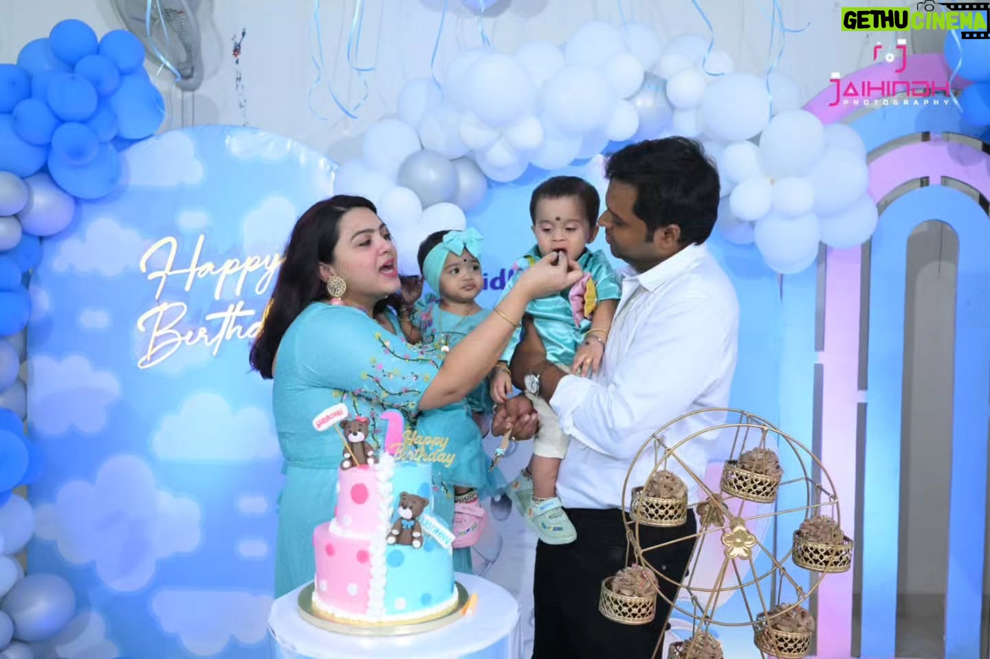 Shwetha Bandekar - 8.9K Likes - My twins birthday celebration pics.. ❤️❤️❤️❤️
.
Decor @best_event_entertainments
Photography @jaihindh_photography
Family combo dresses from @frontiers_fashion_lounge
Organised and managed by @sparkling_starz_events & @rajesh_chandrasekaran__
#shwethabandekar #sb #kstwins #birthdaycelebration #twinbirthday #happyus #positivevibes #love #twinmom #happybirthday #twins #firstyearbirthday #celebration #twindad #instalove #instafashion #bluetheme