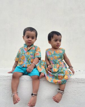 Shwetha Bandekar Instagram - My little laddus wishing you "Happy Onam" 
#shwethabandekar #sb #reelsinstagram #reelitfeelit #instagood #kstwins #twinmom #twinbabies #onam #onamcelebration