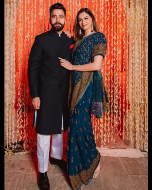 Simran Kaur Mundi Instagram - Happiest 5th Anniversary, my love! @gurickkmaan ❤️

Whereee did these five years go😳?
Thank youuu for always being my happy place, my biggest support, and my partner in all things crazy and beautiful. I’m so grateful for this perfectly imperfect, wonderful life we r creating together - five wonderful years, a beautiful two-year-old son, and a lifetime of love and laughter✨

Cheers to us, to love, and to forever🧿 - including me pulling your cheeks! 😜 I know you hate it, but let’s be honest, you can’t do anything about it now, can you? 🤣 ✨💕