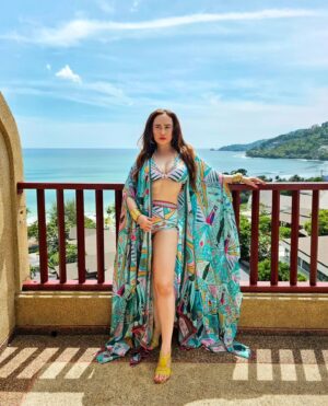 Stephanie Timmins Instagram - Summer Daydream ft @limerickofficial 💙🌊🌞🌴
Shoes @drunch.in
Pr @tanngcommunications
Sunnies @jimmychoo
📍@novotelphuketresort 

( Swimwear, Kaftan, Summer prints, Summer Fashion, Resort wear, SS24, Phuket, Island Dressing)
#fashioninfluencer #travelinfluencer #traveldiaries #Phuket #Thailand #swimwear #kaftan #kimono #summeroutfits #summeroutfitideas #SummerFits #ootdindia #ootd #summerlook #BeachDress #beachlife #phuketthailand  #feistyfoxdiaries #feistyfoxtravels