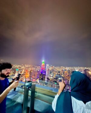 Suhana Basheer Instagram - ✨“From the heights of KL Tower, the city transforms into a sea of shimmering lights—a breathtaking reminder that beauty often lies in the heart of the night.”✨ #kltowermalaysia #nightview #citylights #🇲🇾 #mesmerizing #trip