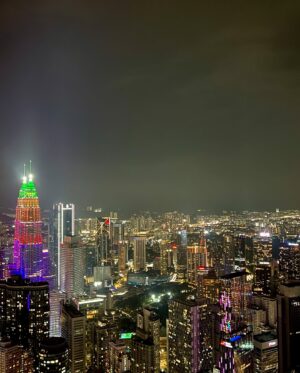 Suhana Basheer Instagram - ✨“From the heights of KL Tower, the city transforms into a sea of shimmering lights—a breathtaking reminder that beauty often lies in the heart of the night.”✨ #kltowermalaysia #nightview #citylights #🇲🇾 #mesmerizing #trip