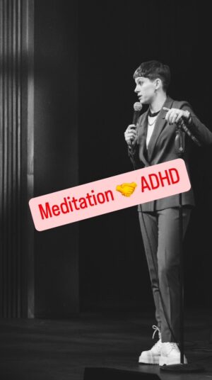 Suzi Ruffell Instagram - Anyone else with ADHD tried to meditate? 

Share and tag me if this is you too! 

New special available now from @800pg and tickets to the new tour available from my website. Details in bio.

#suziruffell #comedy #comedian #standupcomedy #lgbtcomedians #adhd #neurodivergent #neurodiversity #meditate #selfcare #fyp