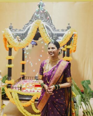 Swarda Thigale Instagram - 🌸 Mangala Gauri 🌸
Mangala Gauri is a Hindu festival dedicated to the goddess Gauri, a form of Parvati. It is predominantly celebrated by women in various parts of India.

The festival typically falls on Tuesdays and is observed in the month of Shravana (July-August), which is considered auspicious in the Hindu lunar calendar. The primary significance of Mangala Gauri is to honor and seek the blessings of the goddess for marital bliss, happiness, and prosperity. Women observe the festival with fasting, prayers, and special rituals to ensure the well-being and longevity of their husbands, and for unmarried women, it is believed to enhance their prospects of finding a good match.

The celebration involves wearing traditional attire, performing rituals, and offering prayers to the goddess. It is also a time for community gatherings and sharing festive foods. The observance of Mangala Gauri is both a spiritual practice and a cultural tradition, reflecting the values of devotion and communal harmony. 

#spirituality #mangalagaur #tradition #hinduculture #marathi #maharashtra #marathimulgi #fun #happy #blessed #ritual #wedmegood #wed #marathibride