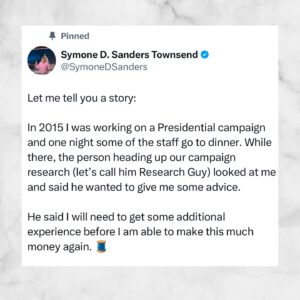 Symone Sanders Instagram - Do not allow these folks to run you out of the room. Show them.