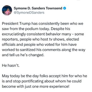 Symone Sanders Instagram - When people show you who they are, believe them.