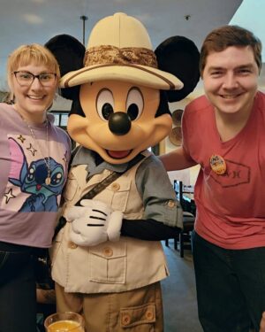 Tara-Nicole Azarian Instagram - Happy Birthday to Mickey! 

Apparently of all the trips to Disney in the u years Maxx and I have been together, the only time we've met Mickey was at Tusker House in Animal Kingdom last February.

Our picture isn't the best since 1) we were using a phone tripod to get us both in the photo and 2) it was raining so our hair is kinda....special XD

(Side note: that same wdw trip we also went to Ohana but for some reason after almost 3 hours Mickey never made it to our table and we had to get to Epcot for our Guardians of the Galaxy virtual Queue)
