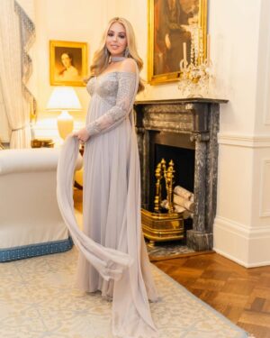 Tiffany Trump Instagram - January 20th, 2025 the evening of my dad’s inauguration as the 47th President 🩵& marking 6 months pregnant with my first child 🤍