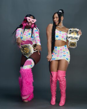 Trinity Fatu Instagram - Whew Chile! We had a great night last night! 
Another #EliminationChamber qualification!!! AND we FINALLY got some long awaiting news about this overdue investigaton! #innocent
Now we can go take care of some business at #WWERAW and #EliminationChamber!

We feeding y’all with the content so yall better scroll on All 19 slides! 👀

#ESTofWWE #Naomi #Smackdown