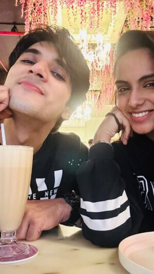 Vaidehi Nair Instagram - Happy birthday  @mohit.duseja ❤️
Wishing you all the happiness 🧿♾️✨
I hope you start annoying me less now😂❤️
Enjoy your day!! 
Lots of love 😘❤️
-
-
-
-
-
-
-
-
#birthday #fyp #reels #birthdaypost