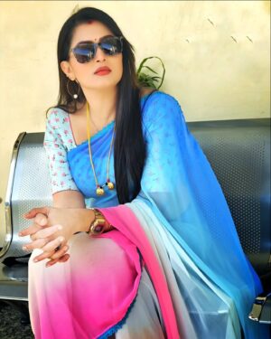 Veena Ponnappa Instagram - Sometimes an angel, sometimes a hell raiser, always a strong woman @veena_ponnappa_vnaa ✨️❤️

#veena #veenaponnappa #ravoyichandama #kannadaactress #newlook #sankarantikivastunam #happyme #telugu #teluguserials #etvtelugu #beingme #teluguserial #sandalwood #actor #homely #smilehappily #sareelover #kannadaserials #smiling #actorlife #rudrani #traditional #saree #cute #newbeginnings